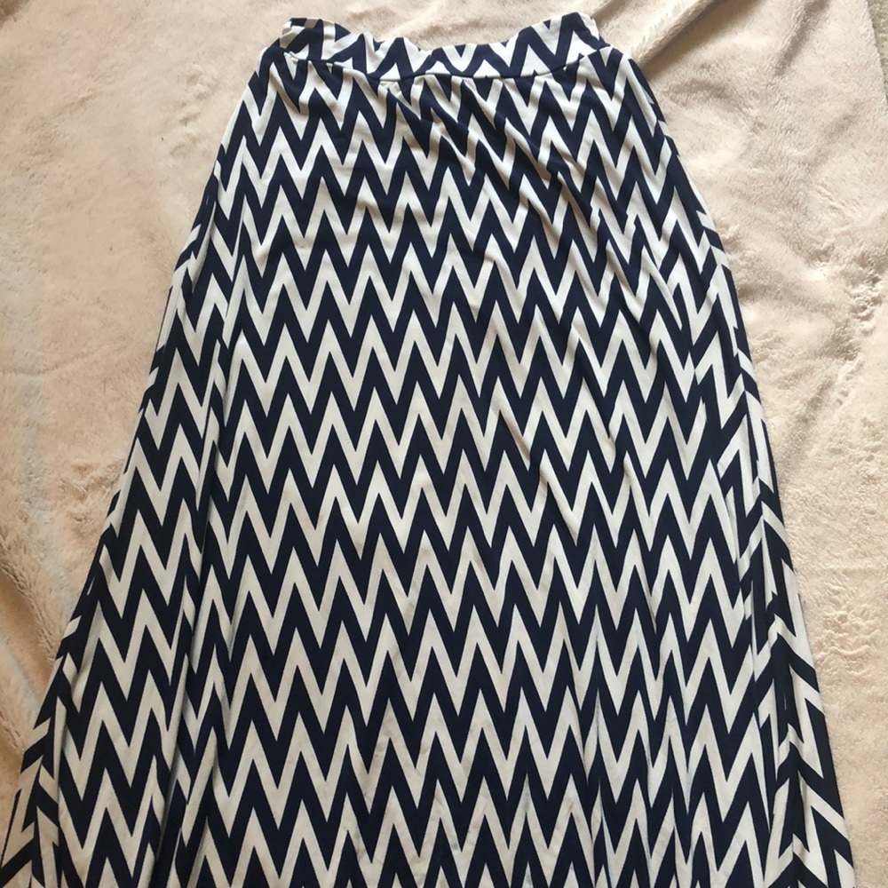 Chevron maxi skirt